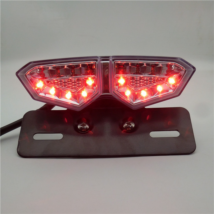 bb114 电动车led后尾灯 摩托车配件带支架刹车行车左右转向一体灯