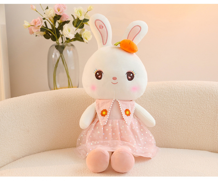Little Bunny Sleep Hug Doll Appease Cute Rabbit Plush Toy Big Ragdoll Sleeping Pillow for Girls Gift