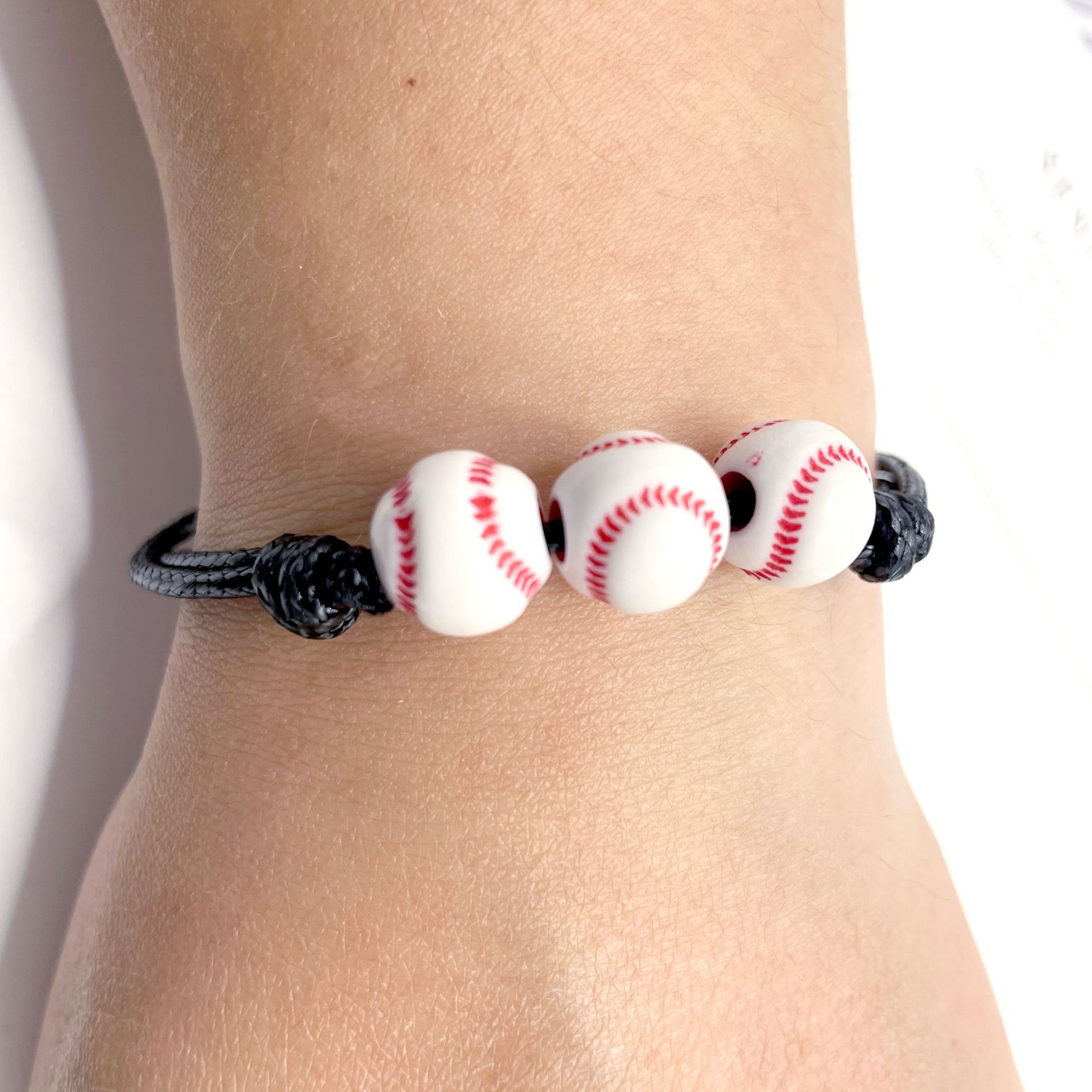 Amazon Hot Sports Bracelet Softball Football Baseball Bracelet Simple Personalized All-Match Ball String for Bead Bracelet