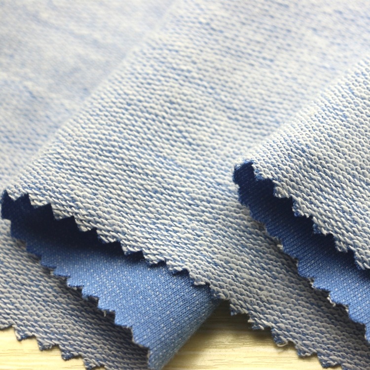 卫衣布面料单染色bci棉grs再生涤纶cvc法国式鱼鳞布卫衣毛圈布料