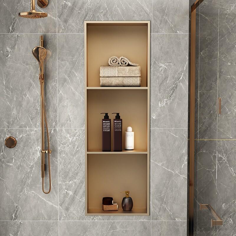 卫生间不锈钢壁龛壁柜嵌入墙式浴室置物架沐浴房定制金属成品壁龛