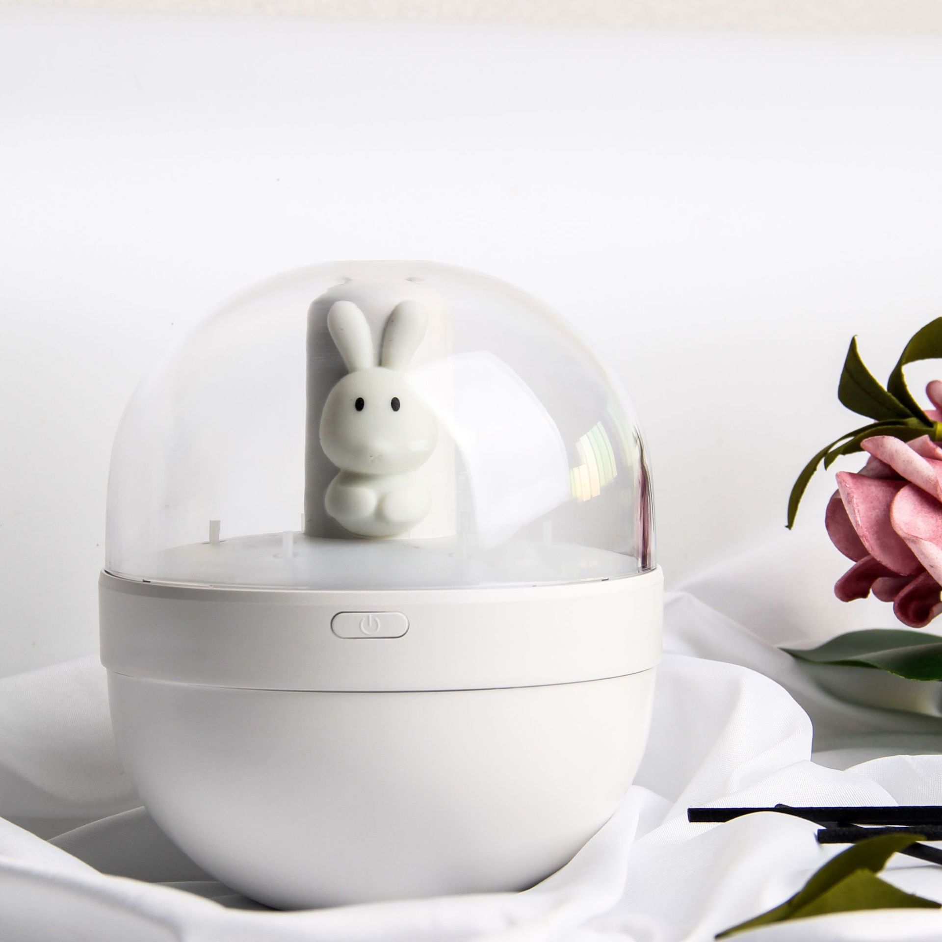 Cute Pet Sweetheart Rabbit Diy Humidifier Usb Mini Home Air Cleaner Preserved Fresh Flower Handmade Flower Arrangement Gift