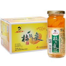 新货辣妹子桔片爽黄桃水果罐头260g*12瓶装玻璃瓶罐头代发批发厂