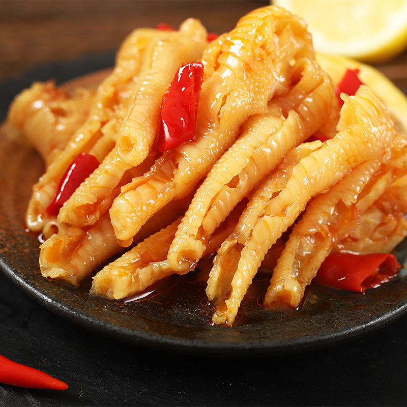 酸辣无骨鸡爪罐装网红麻辣去骨肉类休闲零食小吃柠檬泡椒脱骨凤爪