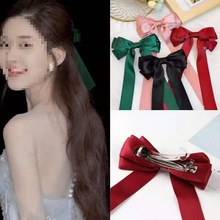 韩国网红发夹女头饰发夹后脑勺发卡优雅气质弹簧夹蝴蝶结欧阳娜娜