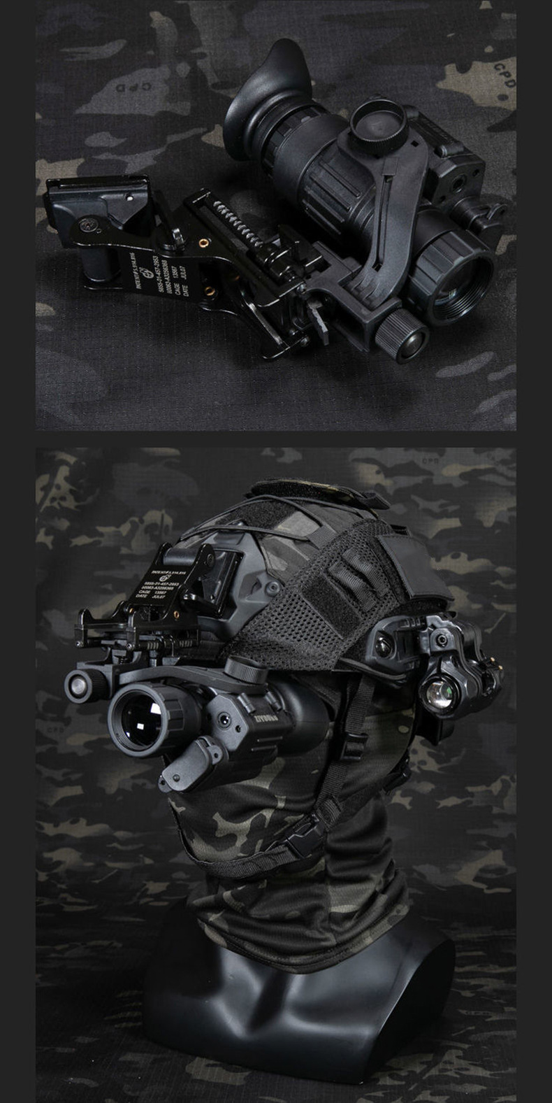 自由虎pvs-14头戴夜视仪微光红外夜视仪夜间观察巡逻单筒望远镜