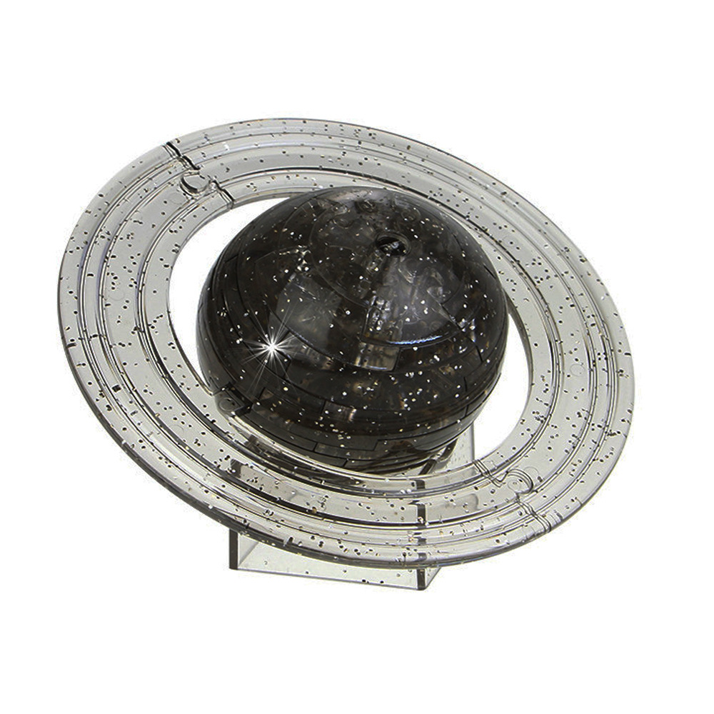 立体土星水晶拼接拼图 diy3d立体自装塑料水晶益智创意玩具积木