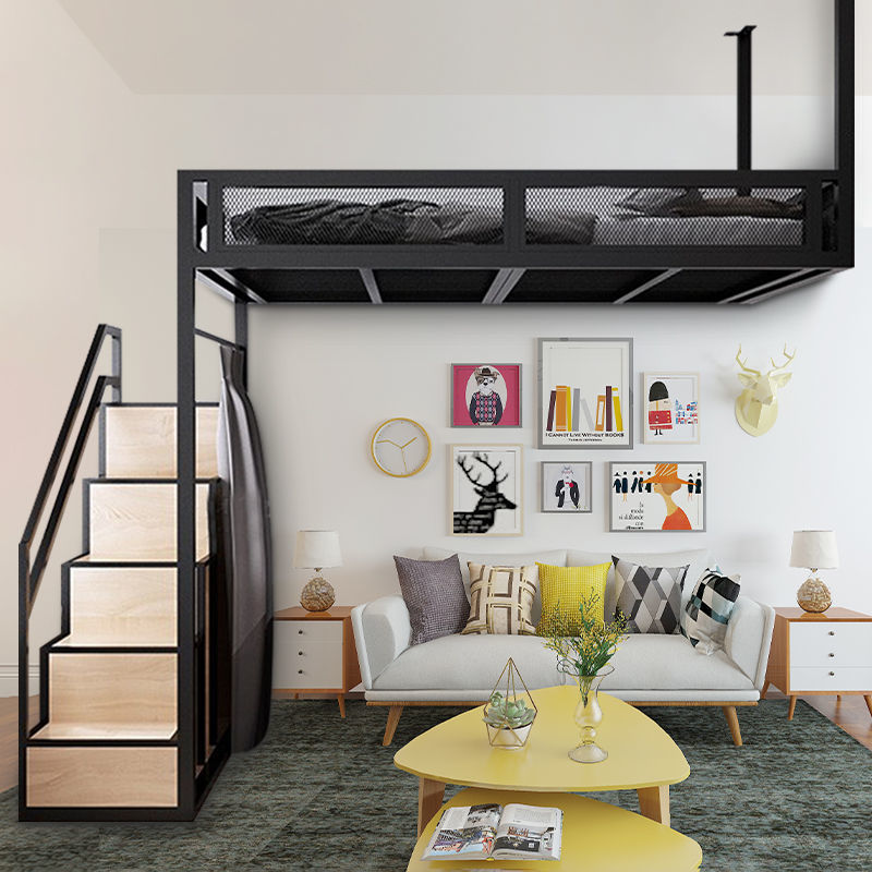 铁艺悬挂床小户型阁楼复式创意多功能省空间挂壁单双公寓架空吊