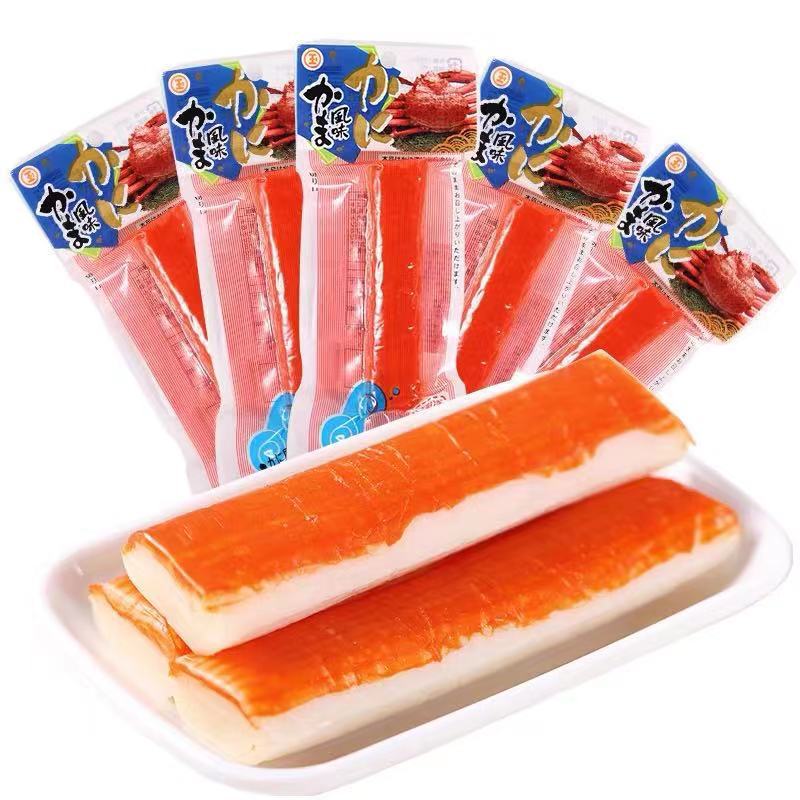 日本进口北海道水产丸玉蟹柳长脚蟹肉棒即食海鲜风味零食休闲食品