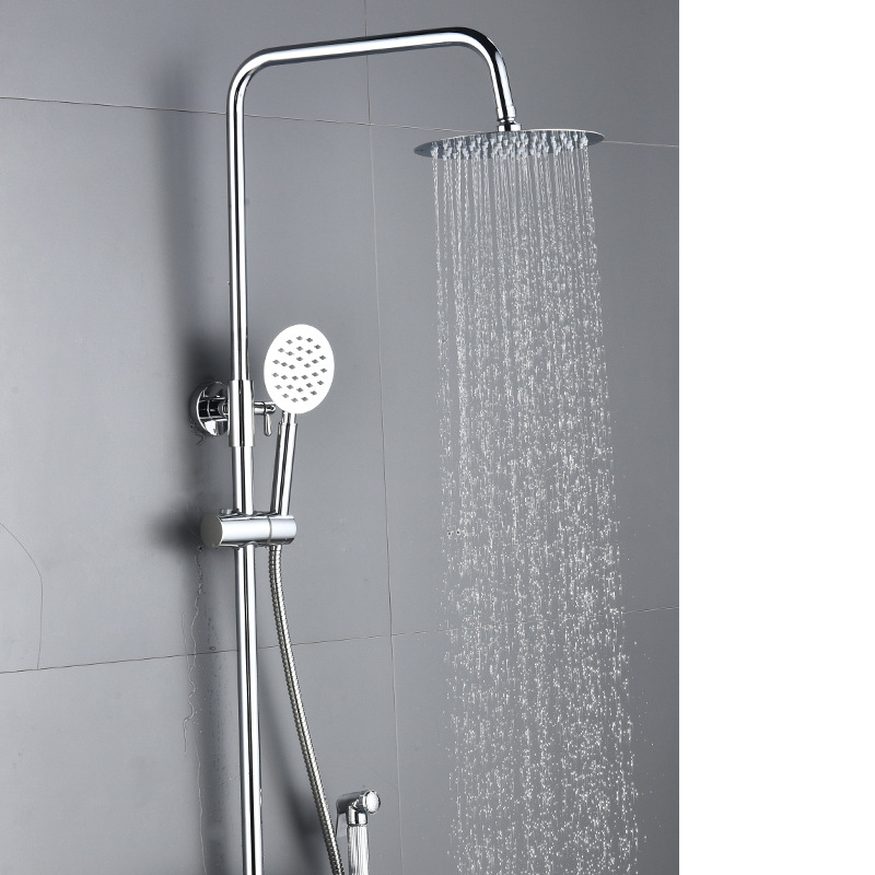 明装淋浴花洒淋雨沐浴喷头套装家用卫浴室淋浴器挂墙式卫生间上水