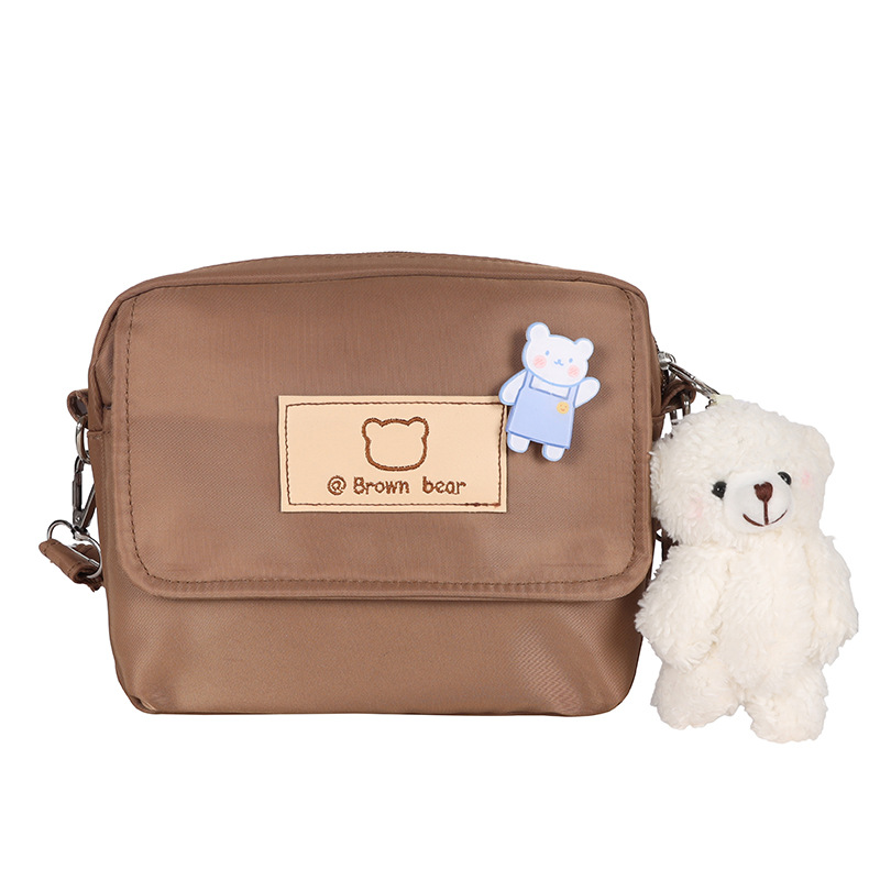 Japanese Ins Cute Kawaii Cartoon Bear Lovely Girl Crossbody Bag Korean Vintage Style Funny Personality Student Small Bags