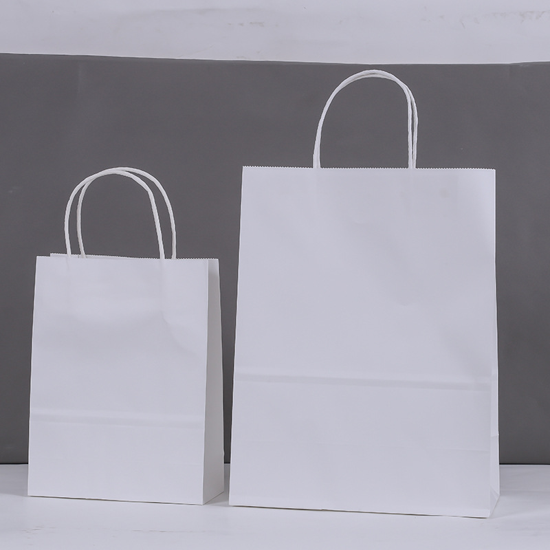 外卖打包牛皮纸拎袋烘培水果捞包装袋批发手拎兜牛皮纸手提袋