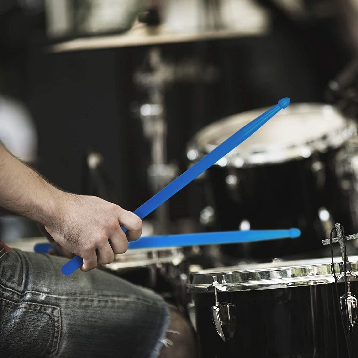 尼龙架子鼓鼓棒静音镲专用彩色尼龙手柄防滑练习爵士鼓电子鼓鼓棒