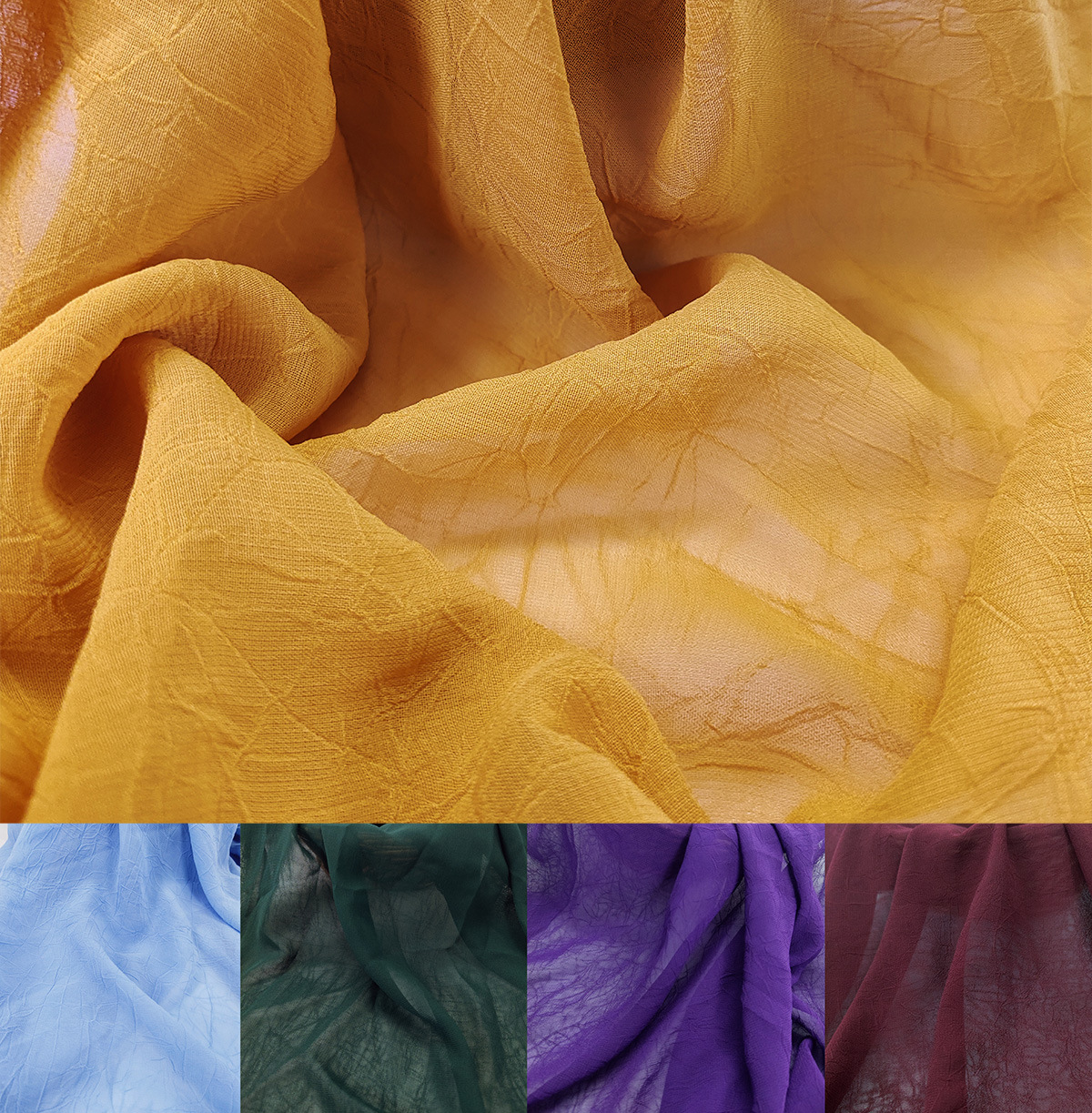 雪纺手抓花汉服古风襦裙大袖衫民族风傣族小松花压花邹连衣裙面料