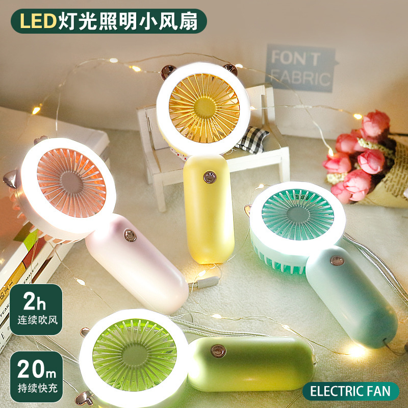 USB Charging Compact with Light Portable Pocket Rechargeable Fan