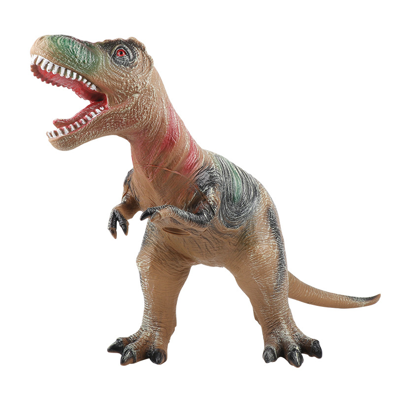 Large Simulation Soft Rubber Dinosaur Toy Sound Tyrannosaurus Triceratops Animal Model Boy Children Stall