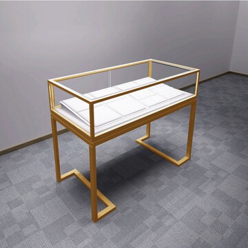 新款珠宝展示柜玻璃透明高档柜台饰品店铺展览柜子博物馆-阿里巴巴