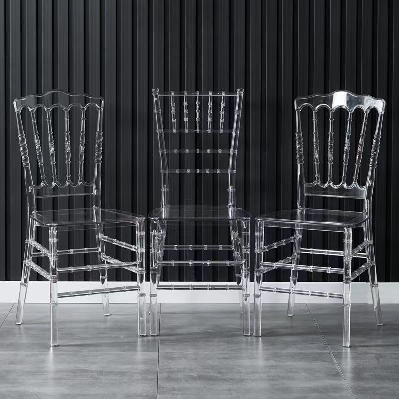 Hotel Wedding Crystal Transparent Chair Commercial Bamboo Chair Napoleon Chair Outdoor Wedding Banquet Transparent Banquet Chair