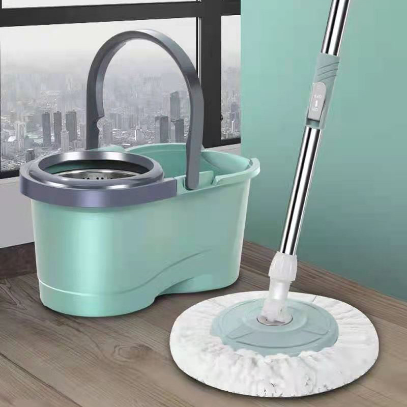 household double-drive rotating mop hand-free eight-shaped barrel stainless steel mop wholesale lazy mop mop bucket
