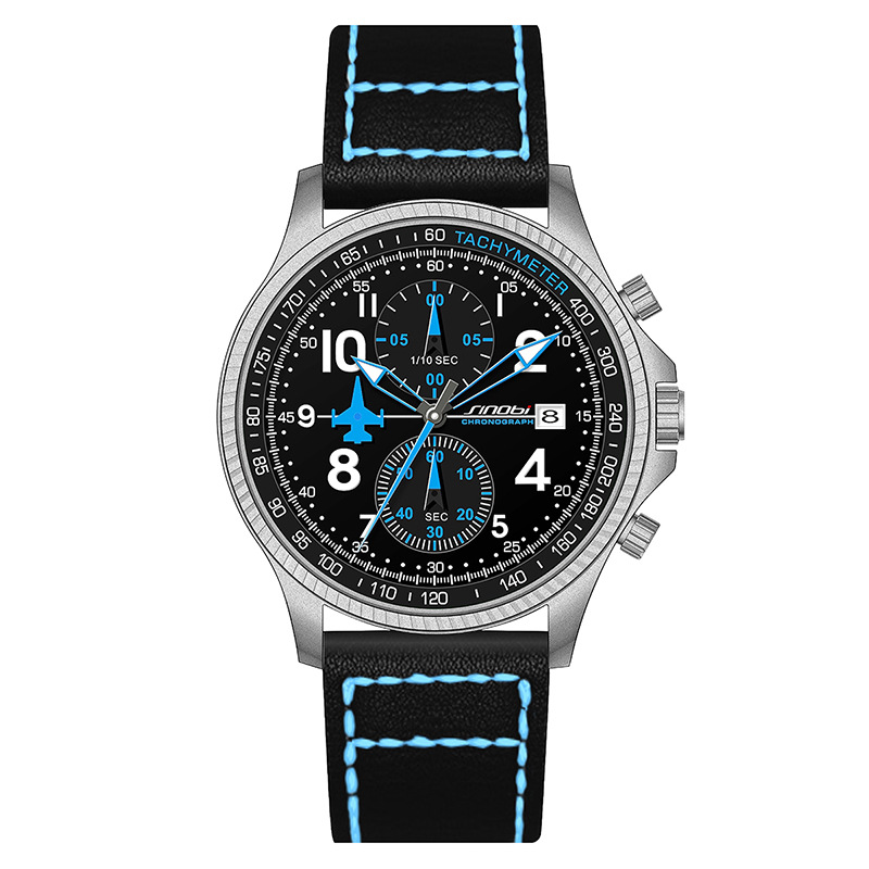 Sinobi Men's Watch Sports Multi-Functional Waterproof Watch Men's Quartz Watch Cross-Border Foreign Trade Wholesale Delivery 9870