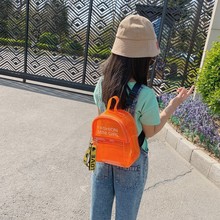 韩版夏儿童糖果色透明果冻女孩双肩包男童书包防水小背包迷你可爱