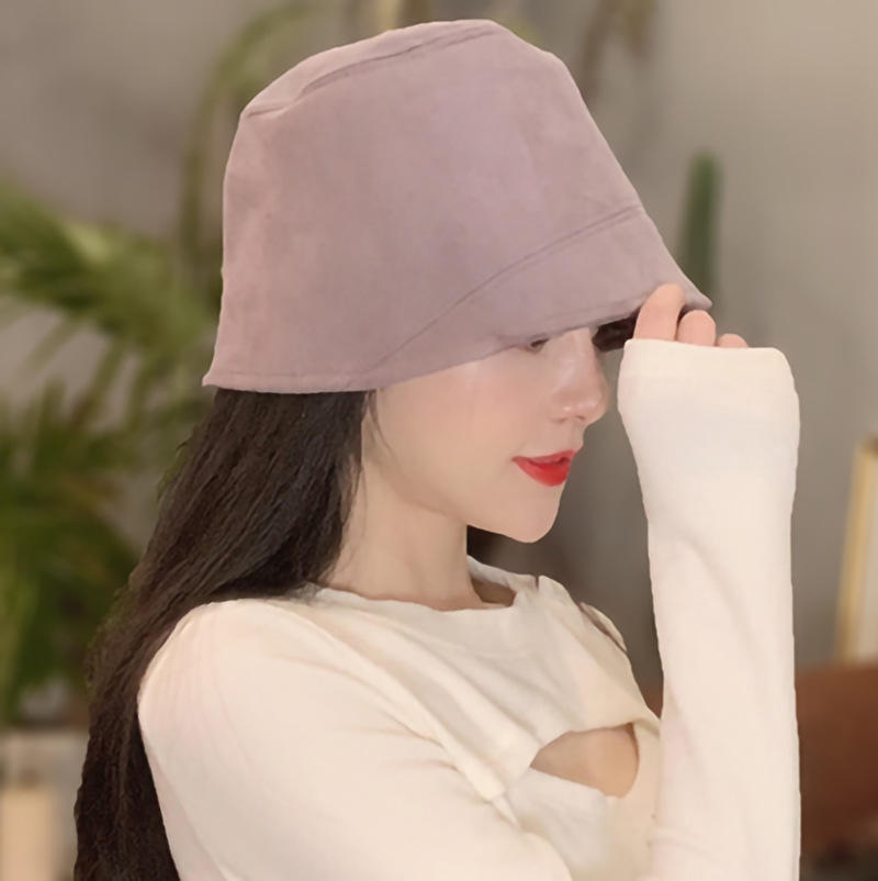 帽子新款2021网红显脸小洋气时尚女冬潮赫本风帽子中年女士渔夫帽