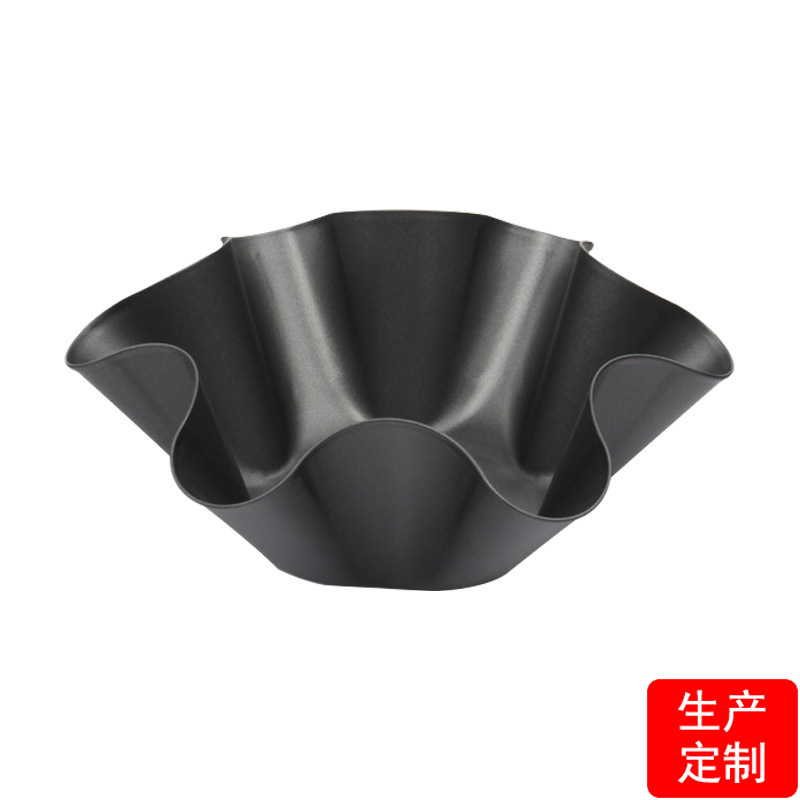 Salad Bowl Non-Stick Flower-Shaped Baking Bowl 6-Inch 8-Inch Non-Stick Carbon Steel Tortillas Flower-Shaped Baking Tray Black Gold Baking Tray