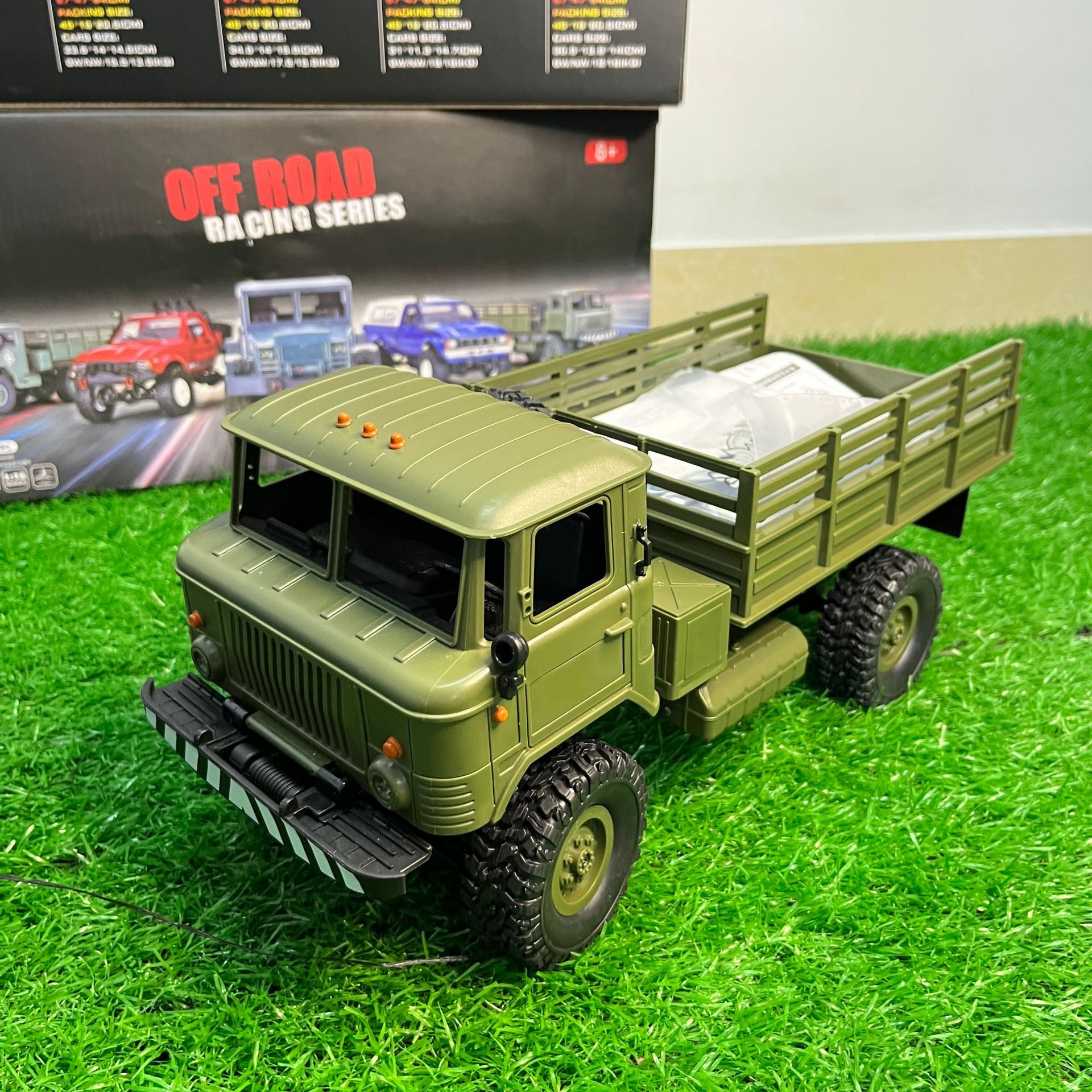 顽皮龙嘎斯b24遥控4通wpl东风卡车甩尾漂移玩具俄罗斯卡车diy改装