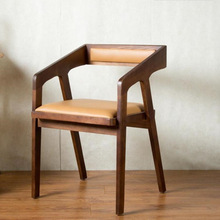 北欧复古实木餐椅餐桌椅咖啡椅办公椅电脑椅酒店椅靠背椅木椅书椅