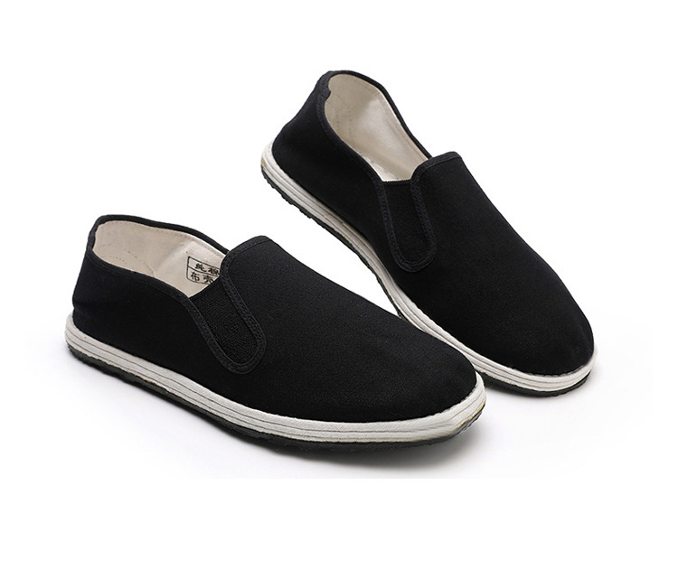 轮胎底布鞋帆布男女懒人鞋一脚蹬千层底耐磨爸爸工作帆布休闲鞋