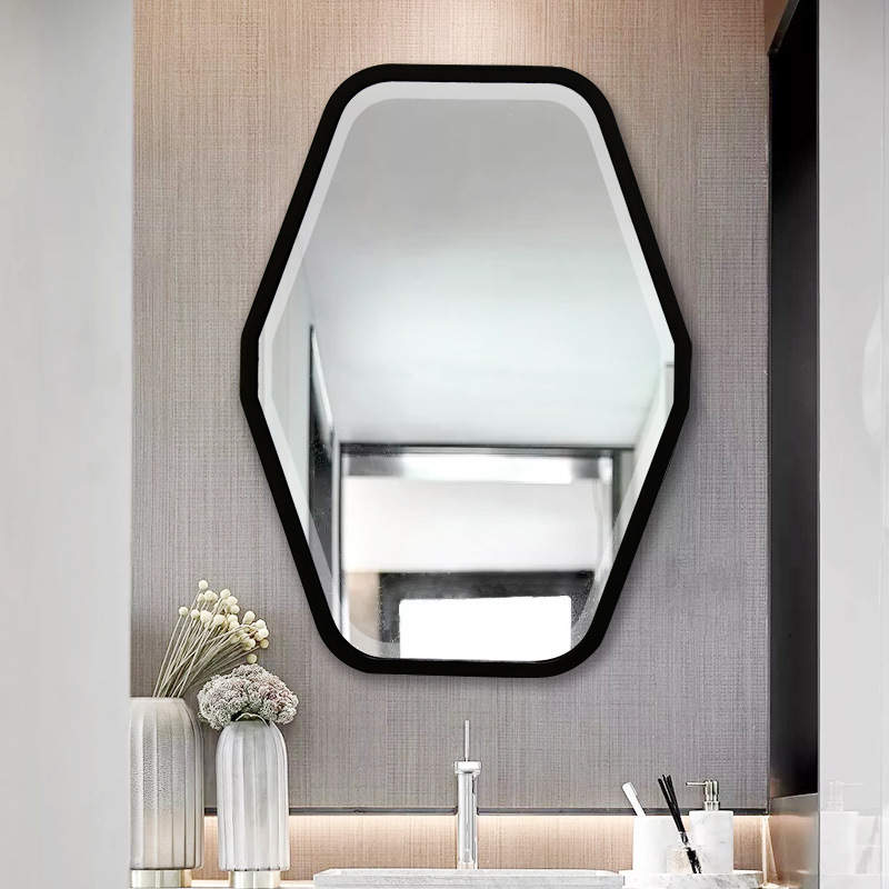 浴室镜卫生间镜子壁挂墙复古定制网红菱形法式装饰镜