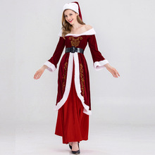 大码M-6XL圣诞老人服装圣诞节演出服成人男女圣诞节服装情侣装跨
