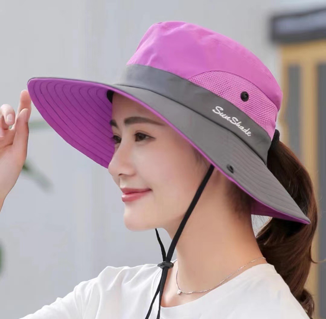 Outdoor Sun Hat Couple Bucket Hat Women's Foldable Sun Hat Summer Sun Protection Hat Cycling Travel Alpine Cap