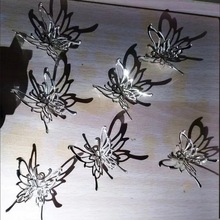 新款金属镂空立体蝴蝶diy手工发饰相框挂件拍摄周边设计用可翻折