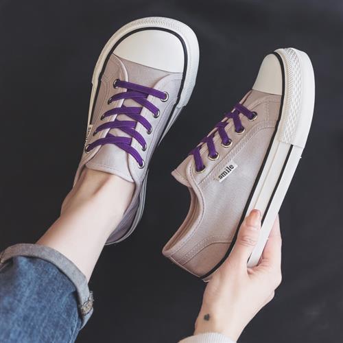 yu优女鞋优夏季薄款松紧带一脚蹬板鞋透气小白鞋女2023新款大头厚