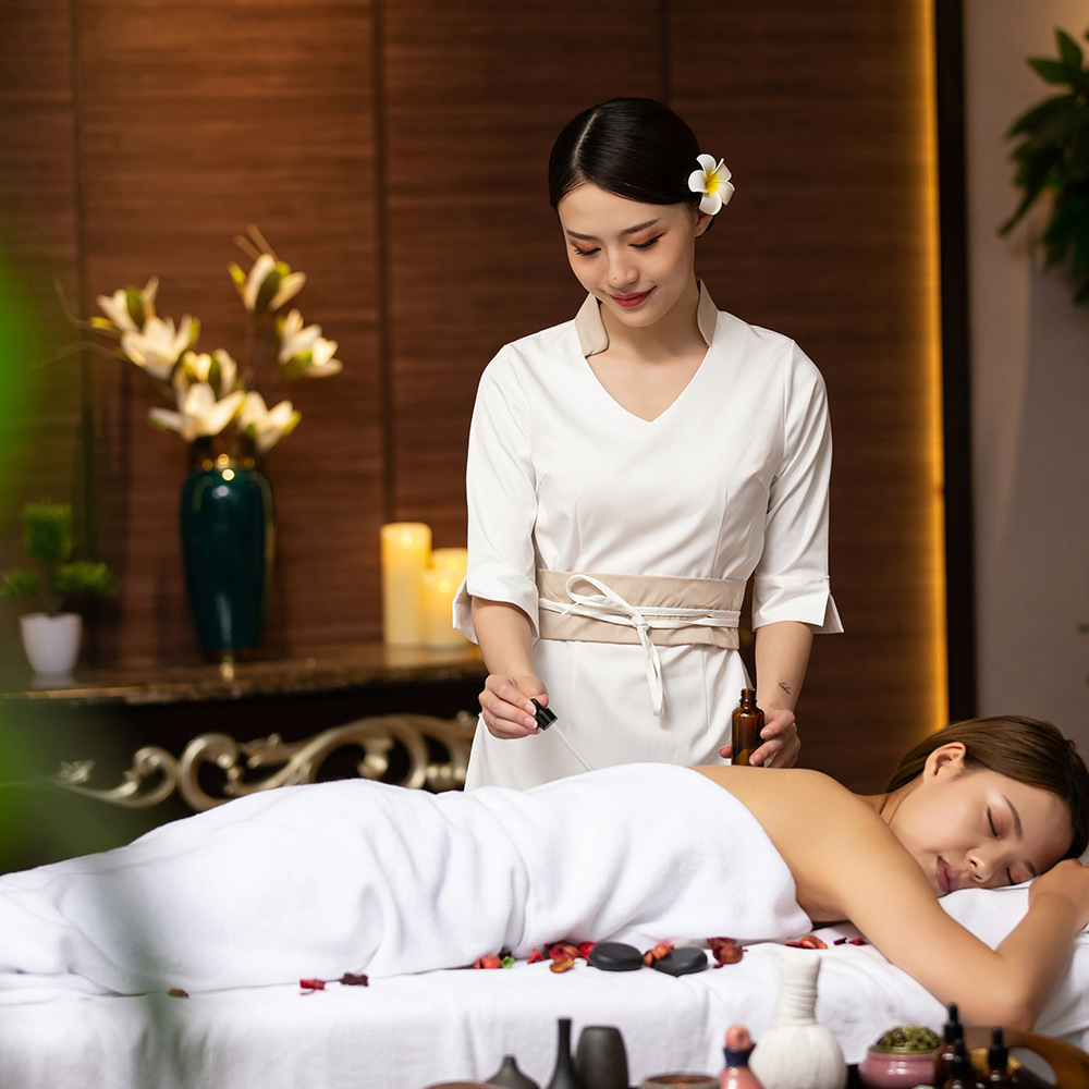 美容养生spa技师工作服女泰式气质工装水疗足浴桑拿按摩服务员服