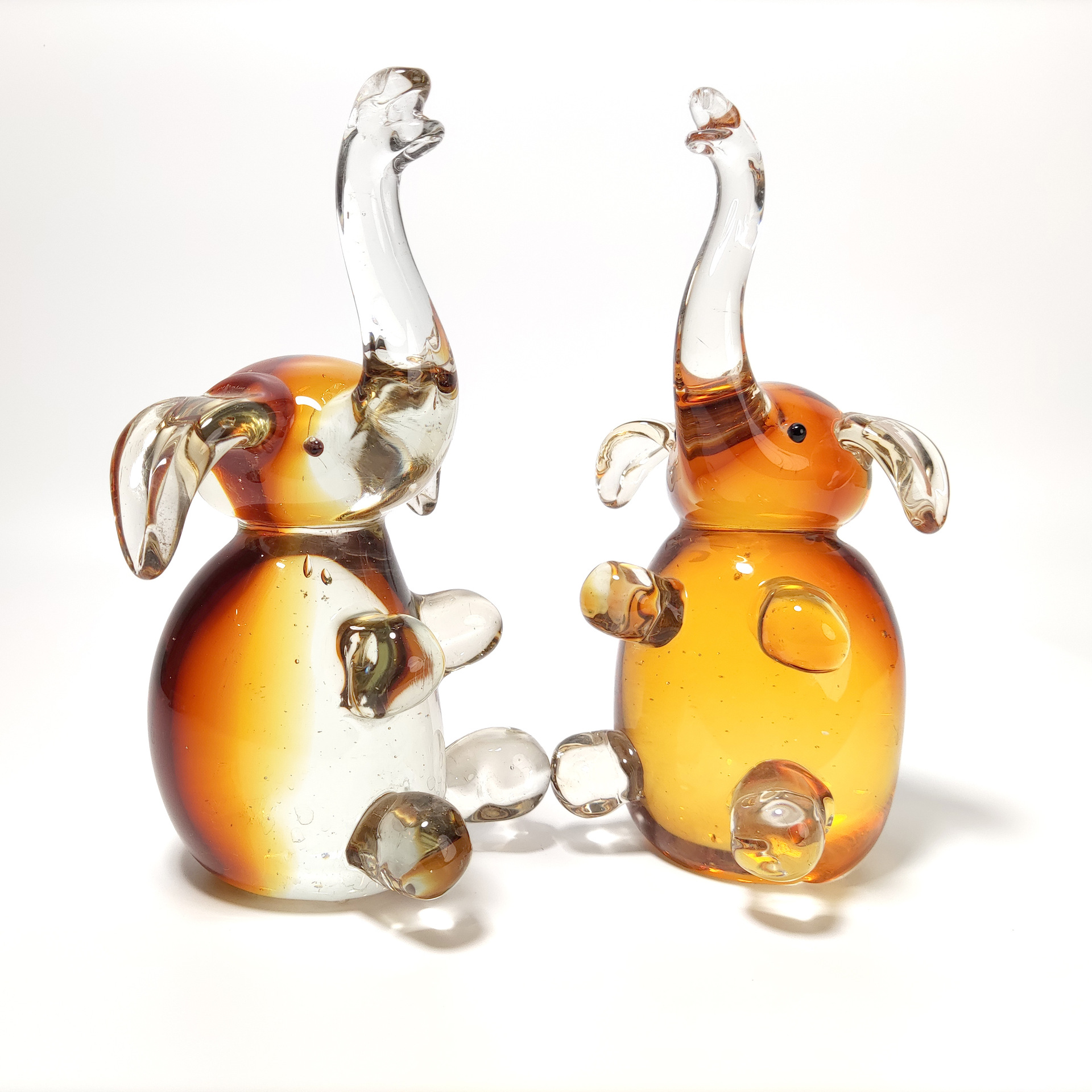 玻璃大象玻璃动物摆件客厅装饰工艺品家居饰品风水装饰