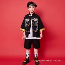 汉服男童街舞套装儿童中国风演出服古装男孩唐装六一国潮表演服装