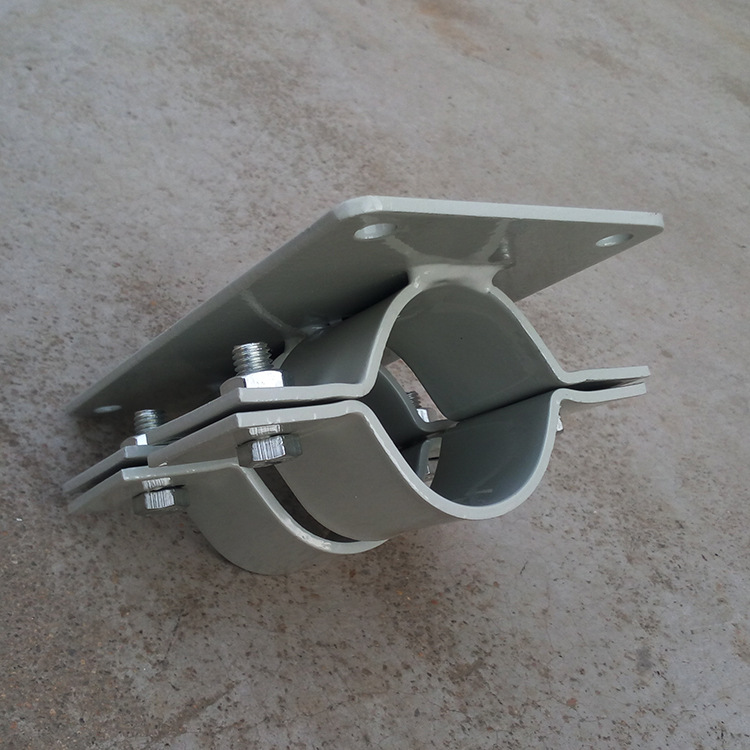 批发4mm加厚双抱箍大华监控球机立杆电线杆钢管固定支架管卡