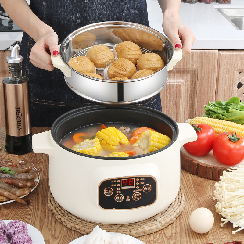 Cooker Student Dormitory Electric Chafing Dish Non-Stick Electric Frying Pan Smart Reservation Electric Food Warmer