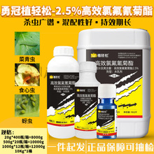 勇冠植轻松2.5%高效氯氟氰菊酯菜青虫蚜虫菜蛾地下害虫农药杀虫剂