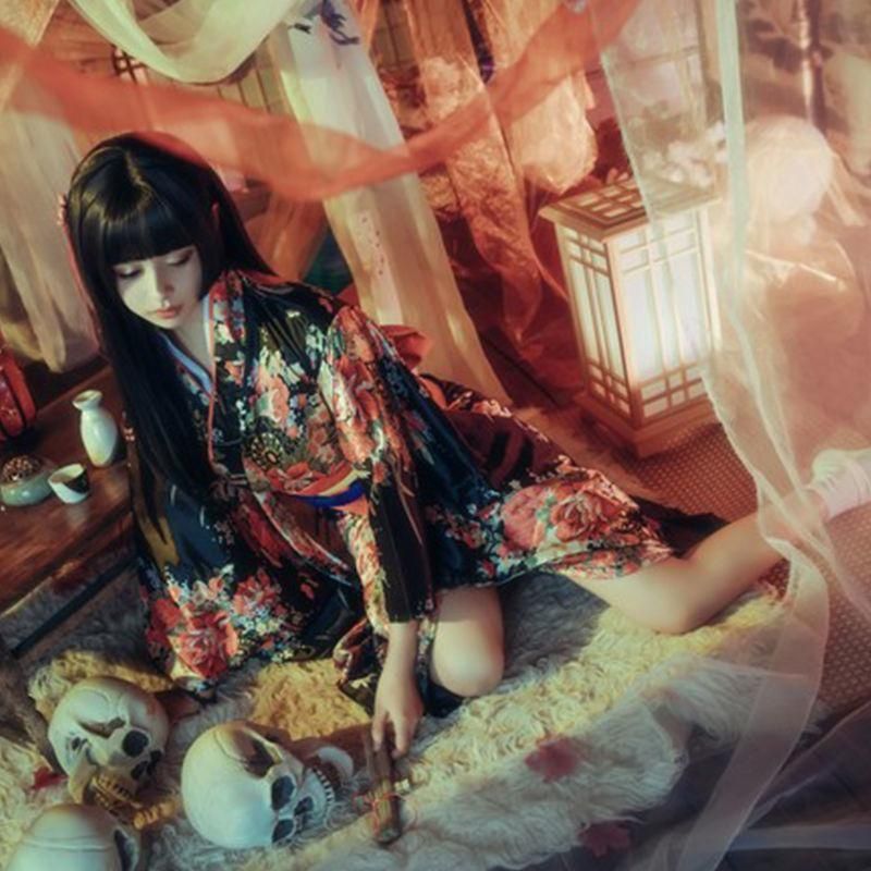 地狱少女宵伽cos服阎魔爱小爱原版振袖和服cosplay服装套装二次元