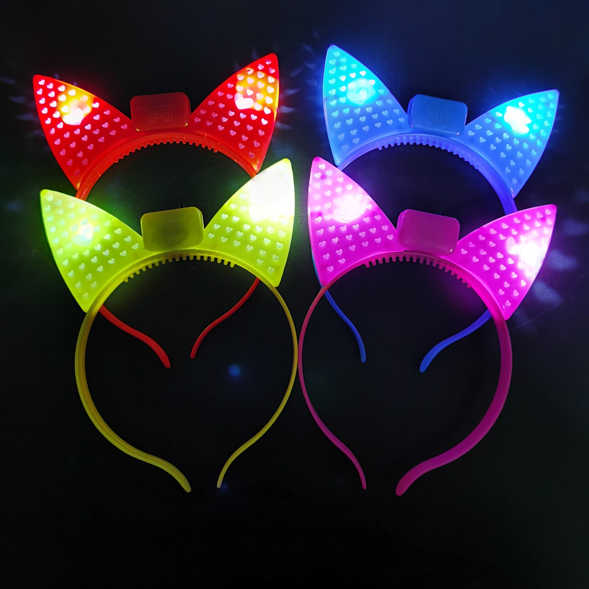 发光头箍演唱会荧光棒皇冠头饰活动道具发卡摆摊夜市儿童玩具