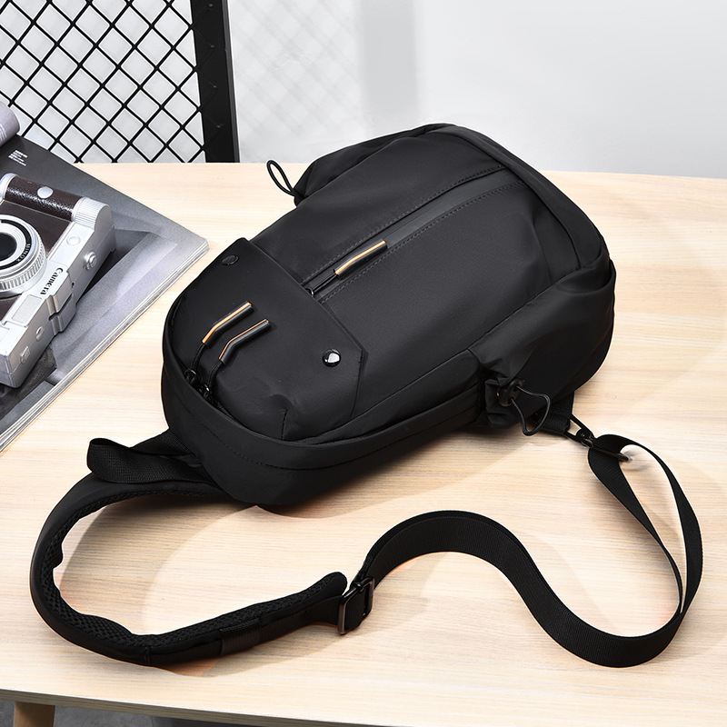 Men's Shoulder Bag Crossbody Backpack Sports Chest Bag Nylon Oxford Cloth Trendy Casual Cross-Body Bag Shoulder Bag Wholesale