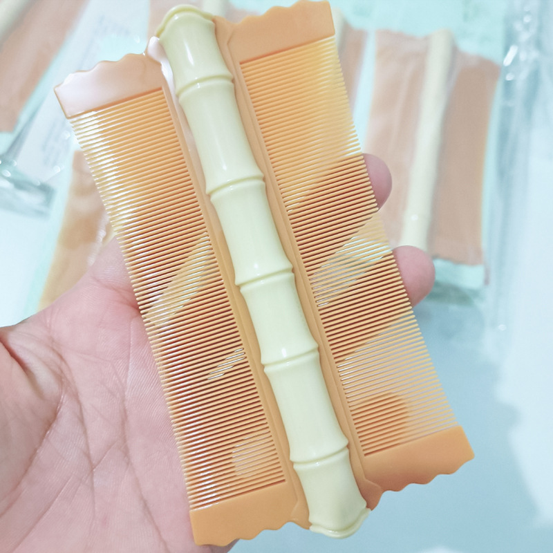 Boutique Double-Edged Fine-Toothed Comb Bags Bamboo Grate Comb Double-Edged Fine-Toothed Comb Comb Independent Packaging Double-Edged Fine-Toothed Comb Comb Dense Gear Row Comb 2 Yuan Supply