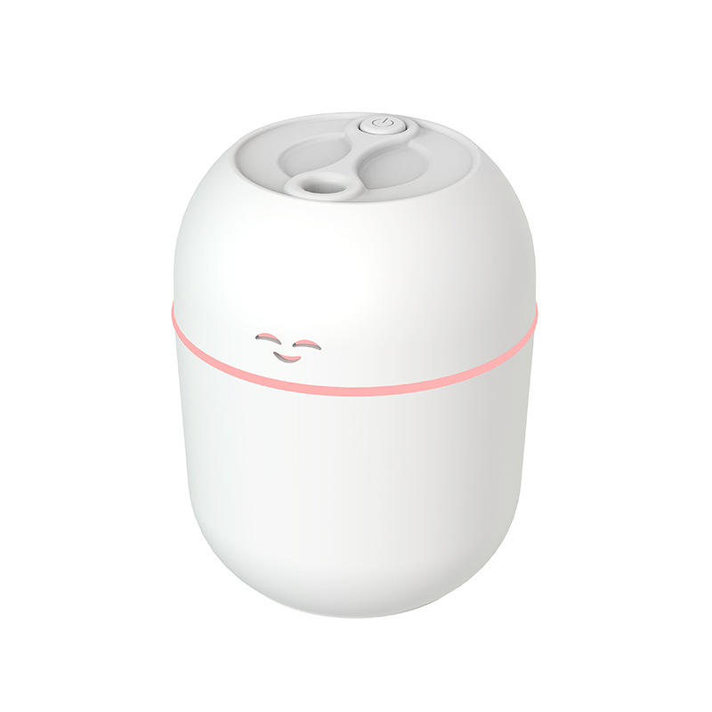 2023 Small Smiling Face Humidifier Household Desk Office and Dormitory Atomizer Car Humidifier Heavy Fog