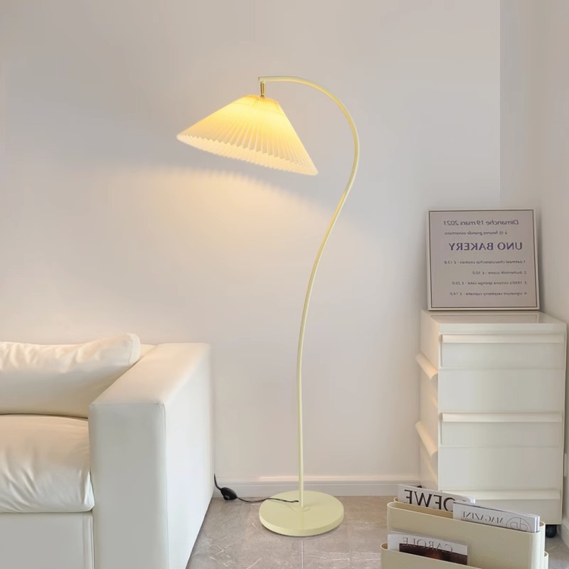 Eye Protection Floor Lamp Living Room Sofa Decoration Bedroom Bedside Modern Minimalist Led Nordic Pleated Vertical Table Lamp