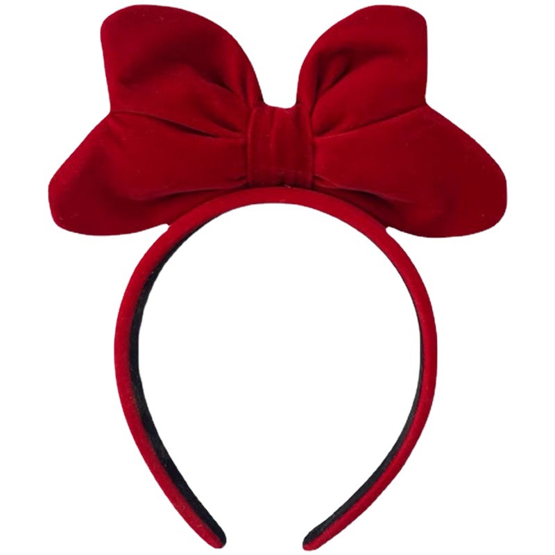 New Bow Velvet Headband Ins Internet Famous Photo Taking Exquisite Headband Birthday Party Sweet Headwear Wholesale