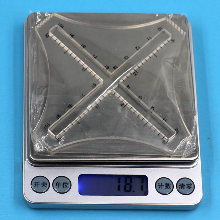 亚克力透明密度尺毛线小样编织 计算尺 新款热销 拼布四角十字架