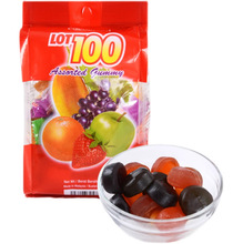 LOT100一百份150g袋装软糖马来西亚进口果汁水果软糖休闲零食